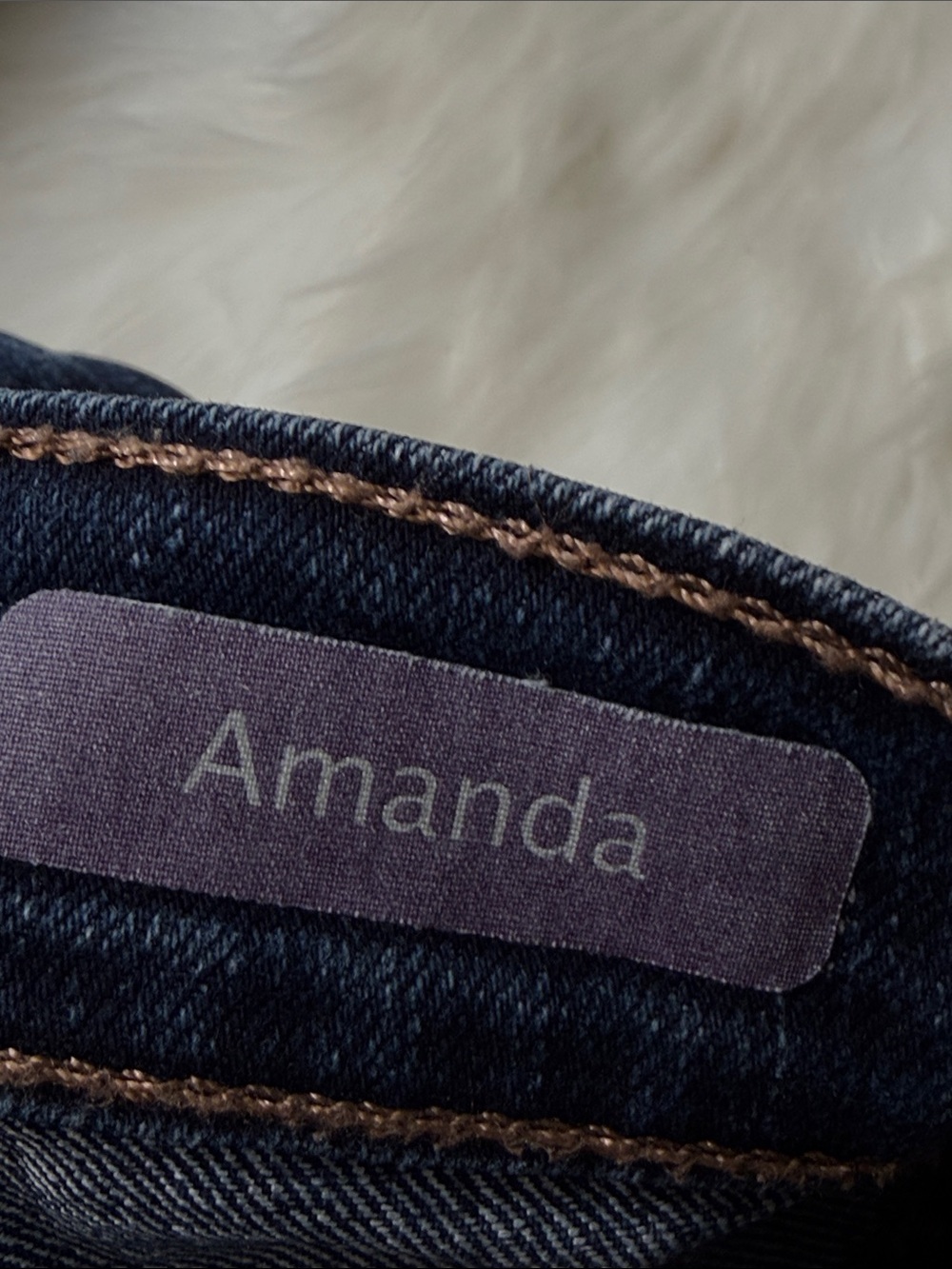Gloria Vanderbilt Amanda Dark Blue Straight Jeans - Picture 6 of 7